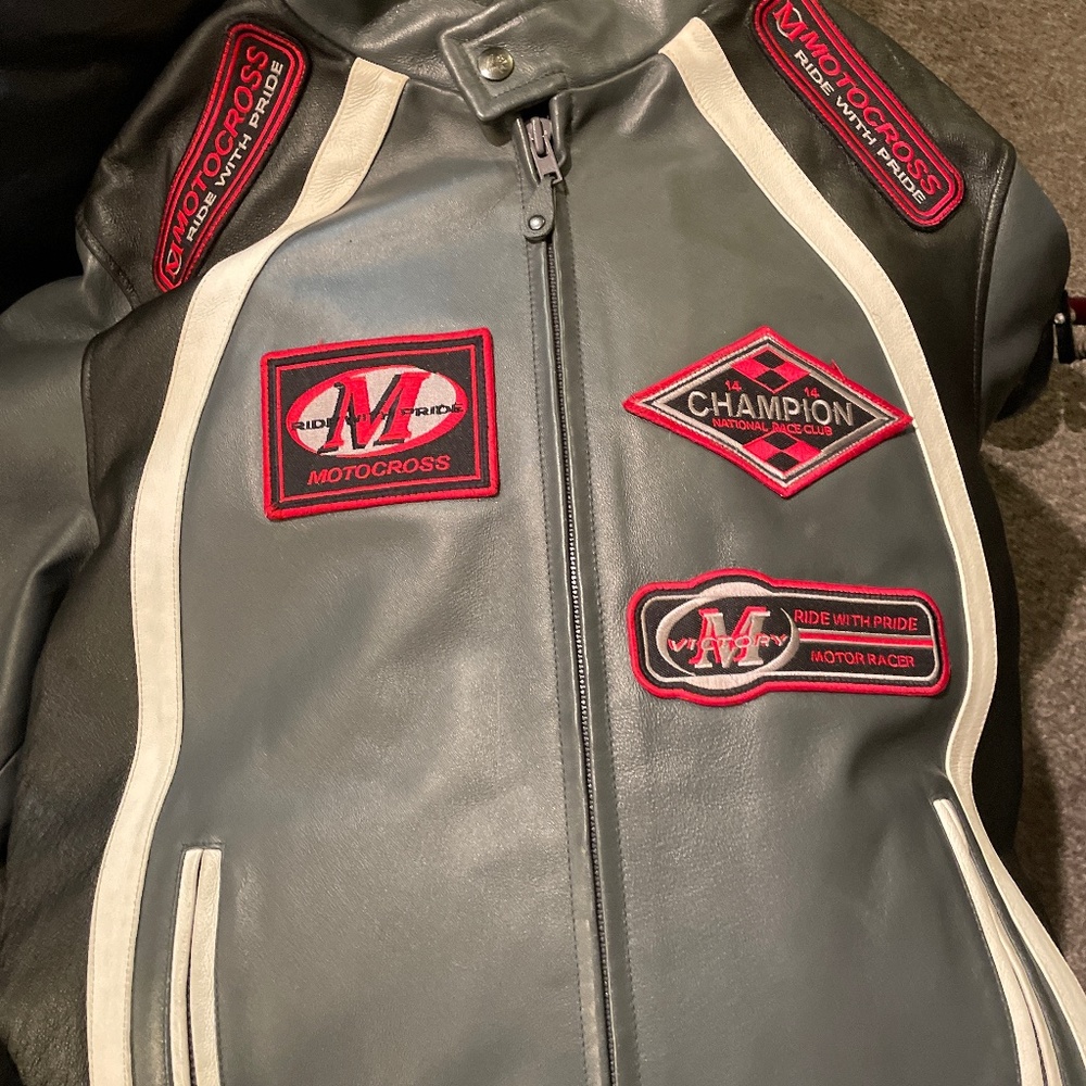 Max Italian motorcycle leather jacket